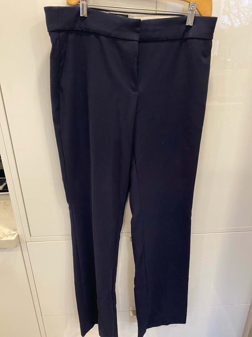 J. Crew Navy Straight-Leg Trousers